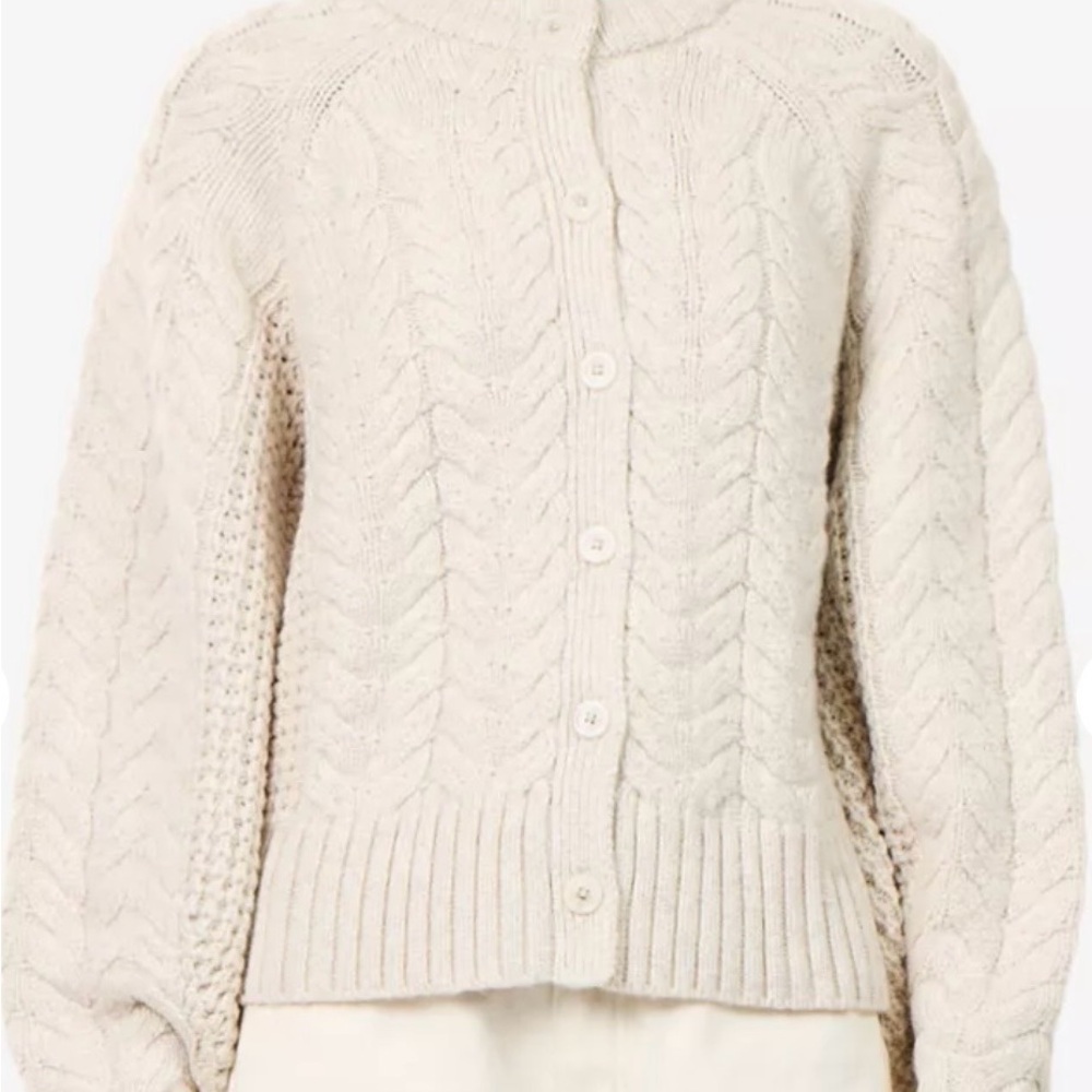 DISSH Cream Cable Knit Cardigan